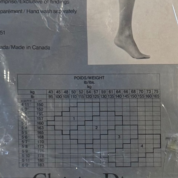 Lot of CHRISTIAN DIOR hosiery, stockings and pantyhose, Sizes Med/2 - Picture 3 of 4